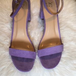 Block Heel Sandals - Lilac/Lavender